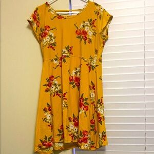 Bobbie Brooks Yellow Floral Dress